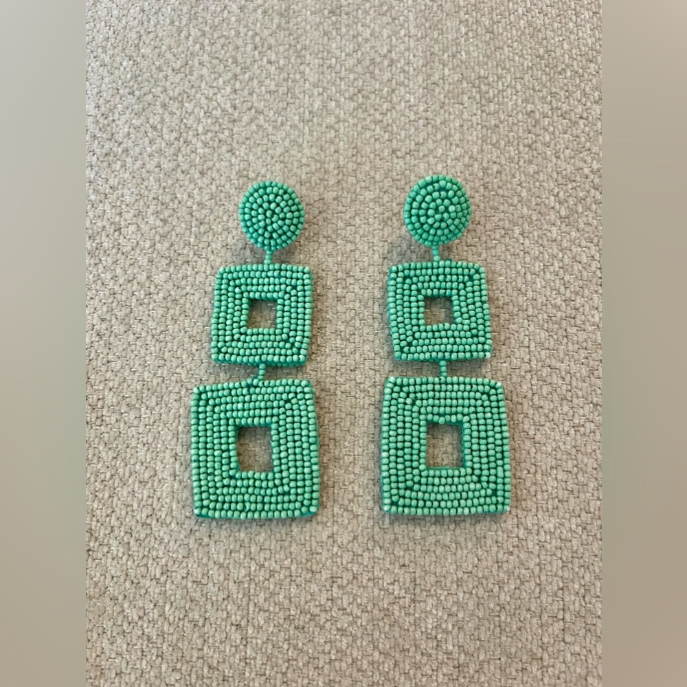 NWOT Baublebar Aqua / Turquoise Beaded Earrings